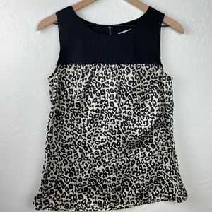 LOFT Cheetah Sleeveless Blouse